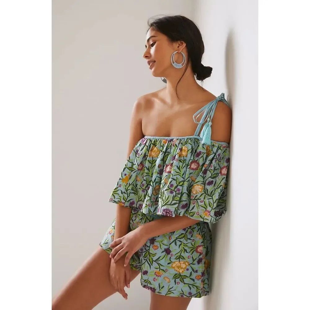 Anthropologie La Fuori Embroidered Romper